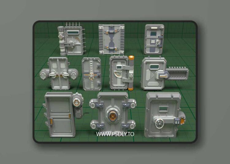 Industrial Doors - 10 pieces for Unreal Engine 1 Industrial Doors - 10 pieces