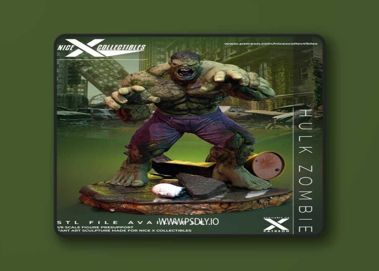 Nice X Collectibles – Zombie Hulk – 3D Print Model STL 1 Nice X Collectibles – Zombie Hulk – 3D Print Model STL