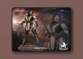 OXO3D Figures – Fem Scorpion – 3D Print Model STL