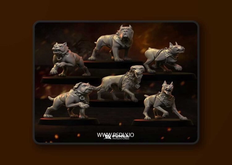 Punga Miniatures – Warhounds – 3D Print Model STL 1 Punga Miniatures – Warhounds – 3D Print Model STL