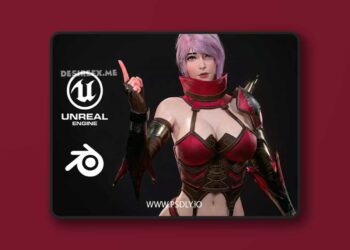 Red Ninja 3D – Game Ready – 3D Model