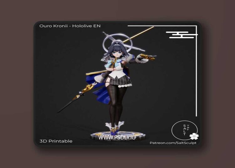 Saltsculpt – Ouro Kronii – 3D Print Model STL 1 Saltsculpt – Ouro Kronii – 3D Print Model STL