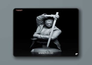 Tanuki Figures – Blade Bust – 3D Print Model STL