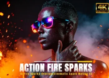 Videohive Action Fire Sparks Overlays Pack For DaVinci Resolve 60599658