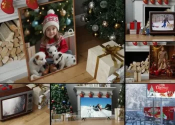 Videohive Business Mockup Presentation on New Year Christmas MOGRT 60600979