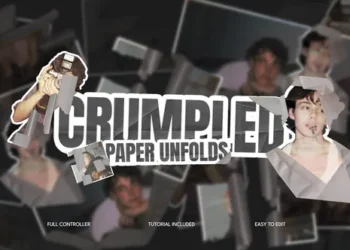 Videohive Crumpled Paper Unfold 60896602