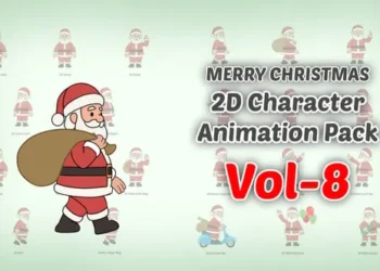 Videohive Merry Christmas 2D character Animation Pack Vol 8 60656739