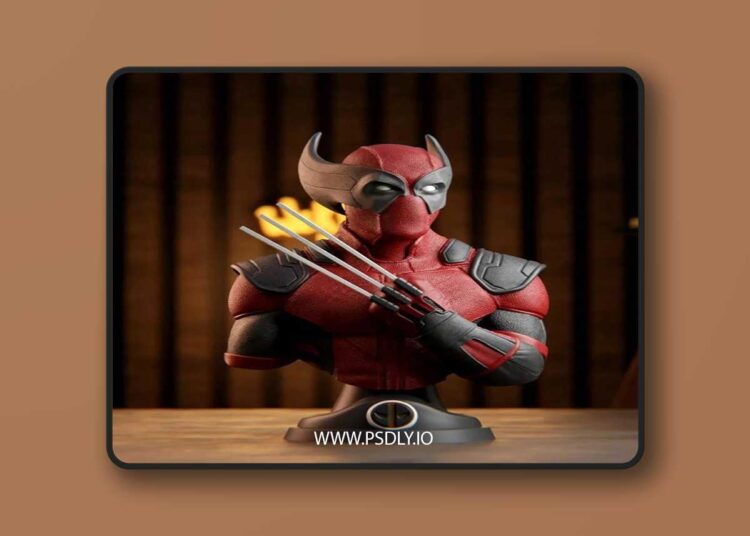 Wekster – Wolverinepool Bust – 3D Print Model STL 1 Wekster – Wolverinepool Bust – 3D Print Model STL