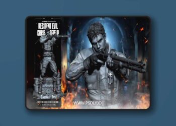 Wicked – Chris Redfield Sculpture – 3D Print Model STL