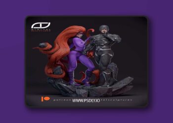 ATV Digital Sculptures – Black Bolt and Medusa – 3D Print Model STL