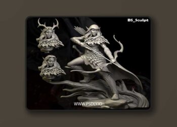 BS Sculpt Bulat – The Forest Elf Archer – 3D Print Model STL