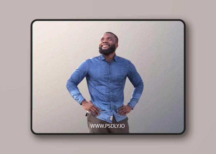 Black Man Walking Looking Up low-poly 3d model 1 Black Man Walking Looking Up low poly 3d model