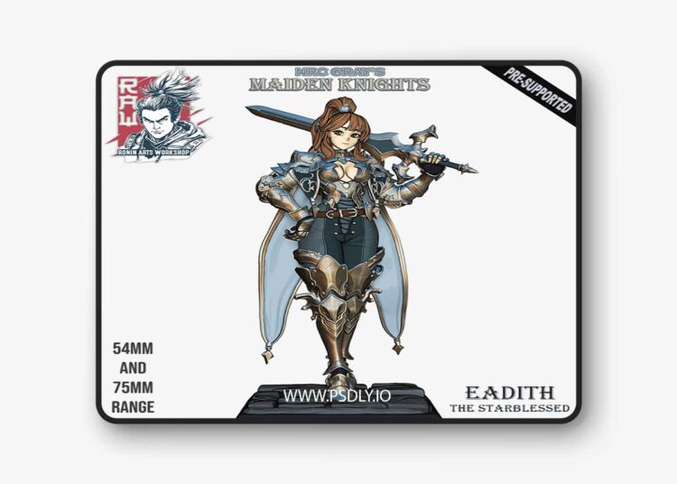 Eadith – Maiden Knight – 3D Print Model 1 Eadith – Maiden Knight – 3D Print Model