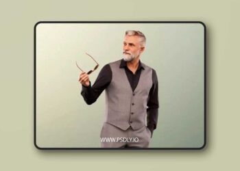 Elegant Man Walking Pointing With Sunglasses low poly 3d Model