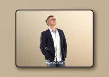 Man Standing Outside Looking Up low poly 3d model