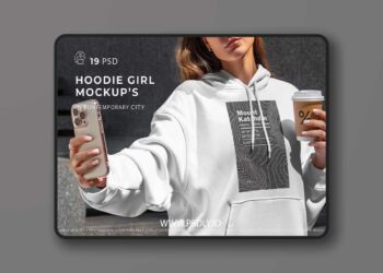 MockupCloud Hoodie Mockups Stylish Woman