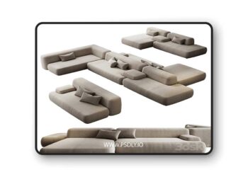 Modular sofa Lema Cloud 3D Model