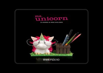 Ms. Unicorn glasses and pen holder – 3D Print Model STL