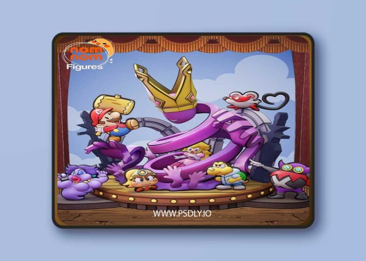 Nomnom Figures – Chibi Paper Mario – 3D Print Model STL 1 Nomnom Figures – Chibi Paper Mario – 3D Print Model STL