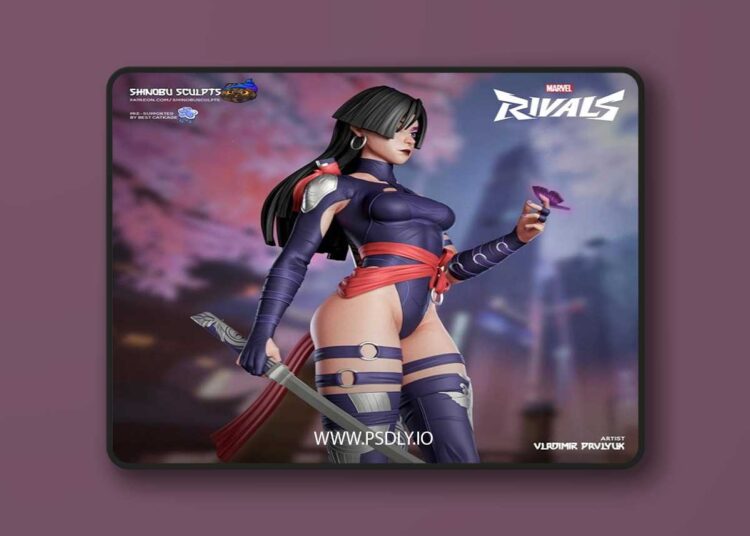 Shinobu Sculpts – Psylocke – 3D Print Model STL 1 Shinobu Sculpts – Psylocke – 3D Print Model STL