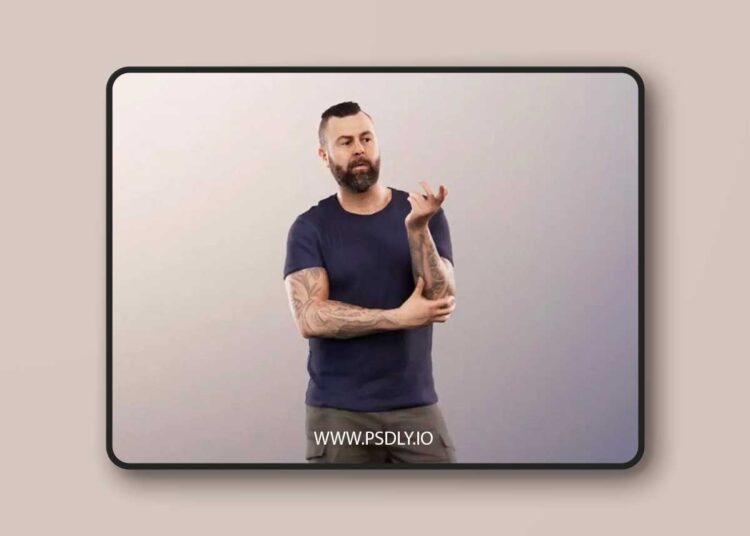 Standing Casual Man Talking low-poly 3d model 1 Standing Casual Man Talking low poly 3d model