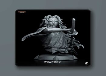 Tanuki Figures – Kokushibo – Demon Slayer Bust – 3D Print Model STL