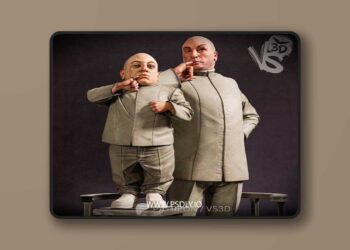VS3D – Dr. Evil and Mini Me – 3D Print Model STL