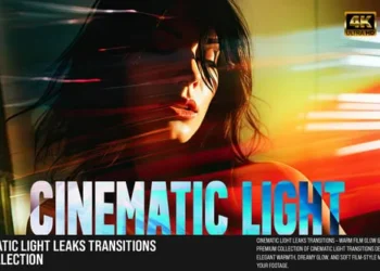 Videohive Cinematic Light Leaks Transitions – Warm Film Glow Lens FX For PP 60957833
