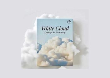 White Clouds Overlays for Photoshop