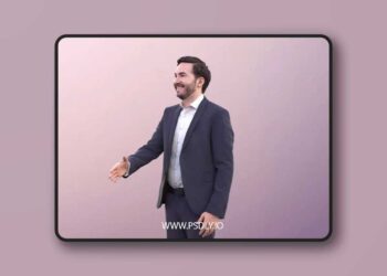 Business Man Shake Hand Greeting low poly 3d Model