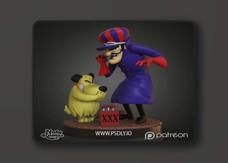 Dick Dastardly and Muttley Diorama – 3D Print Model STL 1 Dick Dastardly and Muttley Diorama – 3D Print Model STL