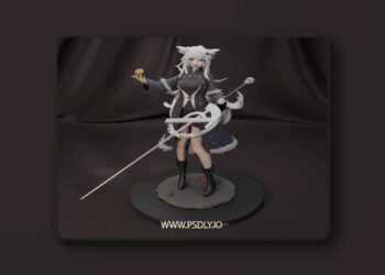 Funservice – White Wolf Girl – 3D Print Model