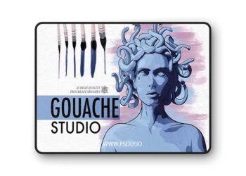 Gouache Studio Brushes for Procreate