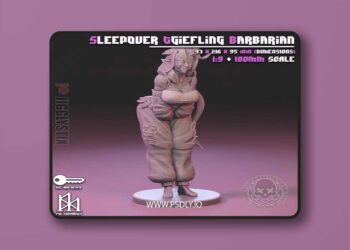 Jigglystix – Sleepover Tiefling Barbarian – 3D Print Model STL