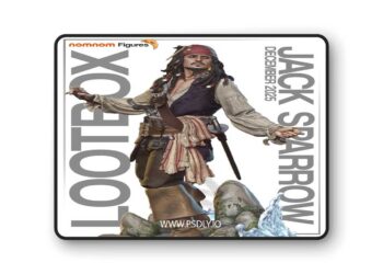Nomnom Figures – Jack Sparrow – Pirates of the Carribean – 3D Print Model STL