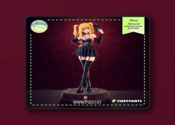 Pikky Prints – Death Note – Amane Misa – 3D Print Model STL