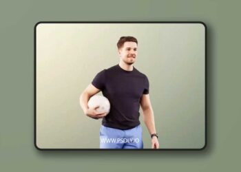 Sporty Man Walking With Soccer Ball 3D Model