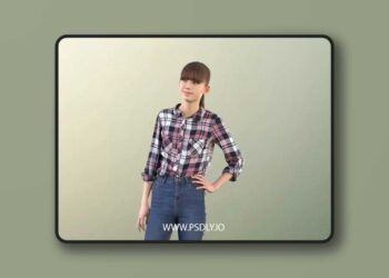 Teenage Girl Standing Hand On Hips low poly 3d model