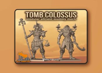 Tomb Colossus – Modular Undead Egyptian Statue – 3D Print Model STL