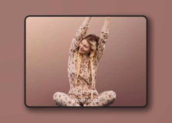 Woman In Pyjamas Sitting On Ground Stretching low poly 3d Model