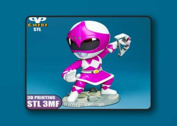 3DXM – Pink Ranger Chibi – 3D Print Model STL