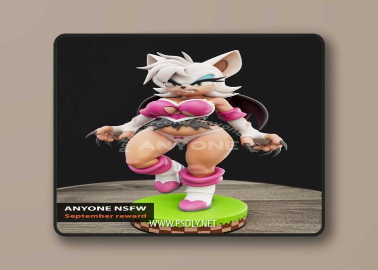 AnyoneNSFW – Rouge The Bat – 3D Print Model STL 1 AnyoneNSFW – Rouge The Bat – 3D Print Model STL