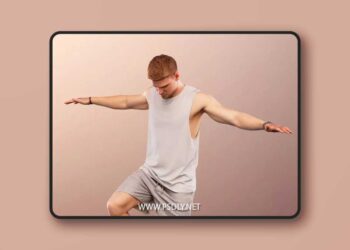 Athletic Man Making Sport low poly 3d model