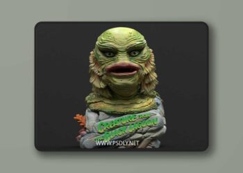Diklichart – Creature from the Black Lagoon Bust – 3D Print Model STL 7 Diklichart – Creature from the Black Lagoon Bust – 3D Print Model STL
