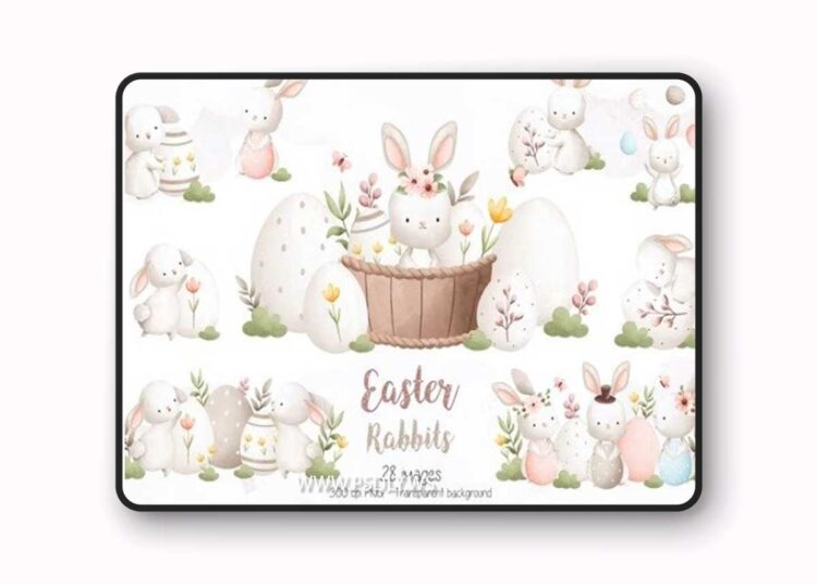 Easter Rabbits Clipart 1 Easter Rabbits Clipart