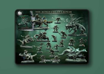 Fleshcraft Studio – The Wyrmarch Gravehost Part 3 – The Mirefang Stampede – December 2025 – 3D Print Model