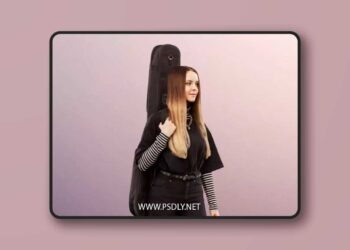 Girl Walking With Guitar Bag low-poly 3d Model 7 Girl Walking With Guitar Bag low poly 3d Model