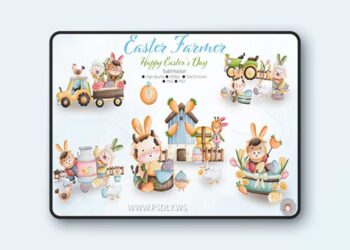 Happy Easter Rabbit Animal Farmer Collection