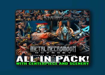 Heroes Infinite – Metal Necromoon Odyssey – Jailbirds vs Pharaonites with Centerpiece and Scenery – 3D Print Model