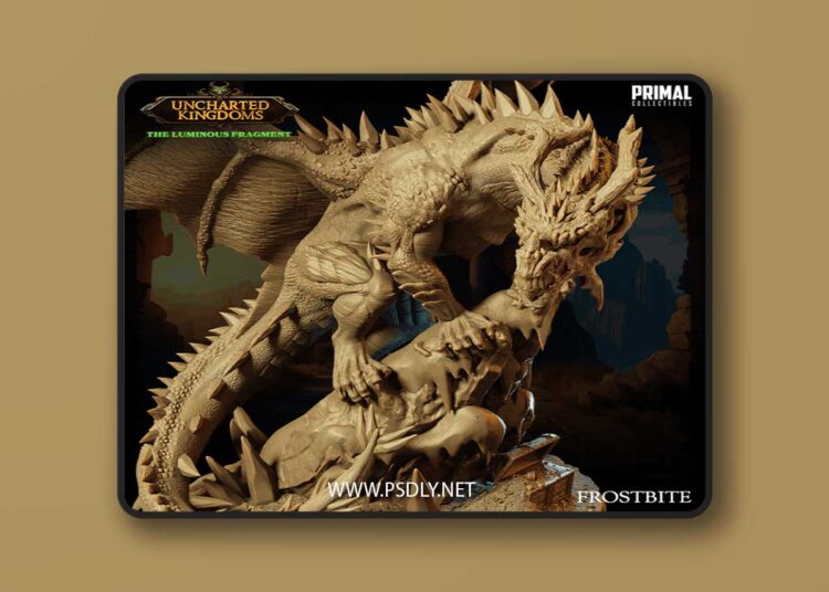 Ice Dragon – Frostbite – 3D Print Model 1 Ice Dragon – Frostbite – 3D Print Model